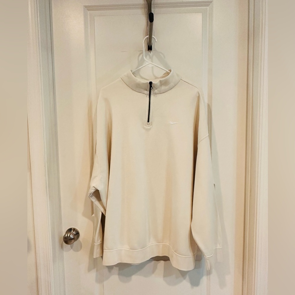Nike Solo Swoosh Oversized Unisex Fleece  Quarter Zip Sweater XXL - Picture 4 of 5